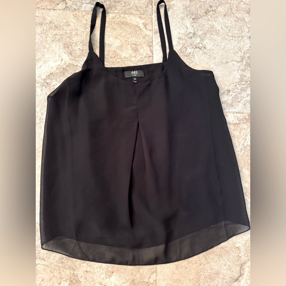 Abs by Allen Schwartz Women's Black Camisole Top woman’s  size xs Y2K